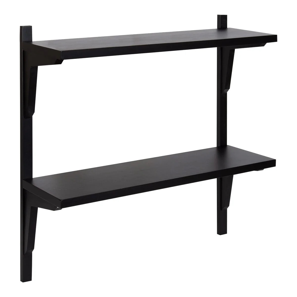 ZenVora Mid-Century Wall Shelves, 24x8x24 Inch Decorative Wall Mounted Storage and Display Shelving for Home Decor