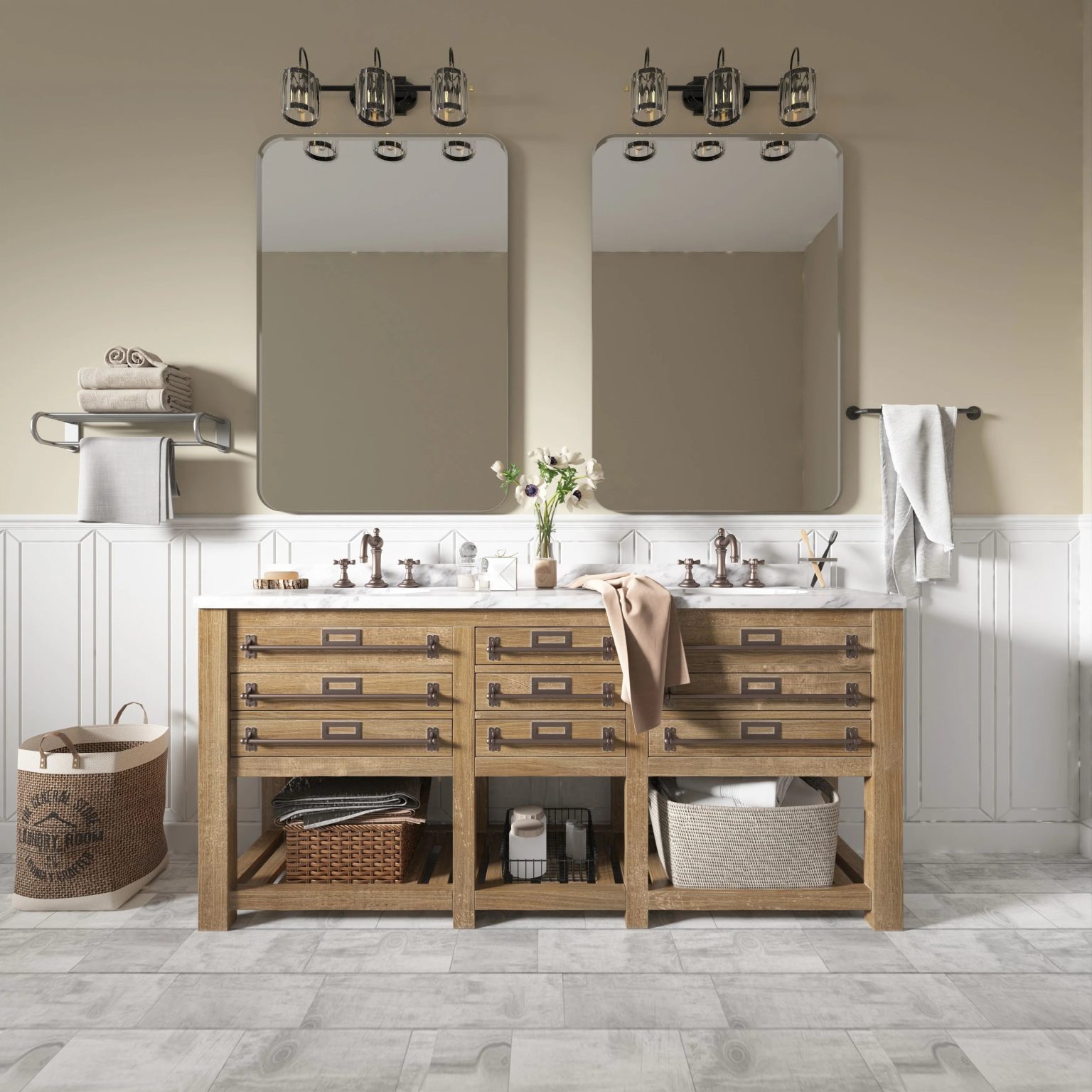 Aluminum Alloy Rounded Corner Vanity Mirror, Modern Wall Mounted Mirror for Bathroom, Bedroom and Home Decor