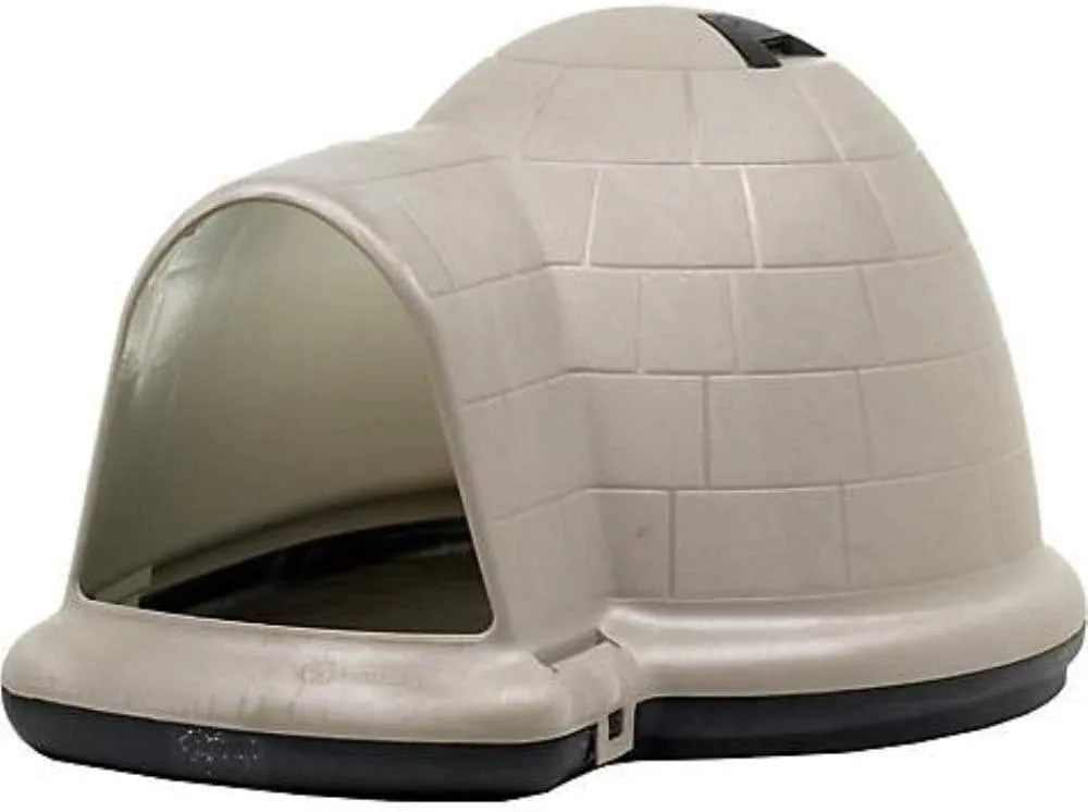 ZenVora XL Igloo Dog House for 90–125 Lb. Dogs, All-Weather Pet Shelter, Made in USA