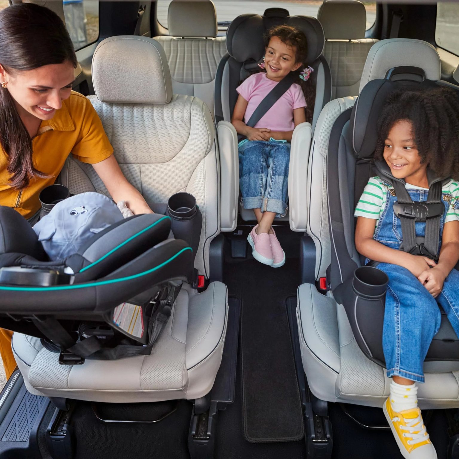 ZenVora 3-in-1 Slim Convertible Car Seat, All-in-One Infant Toddler Booster Seat, Rear & Forward Facing Child Safety Seat