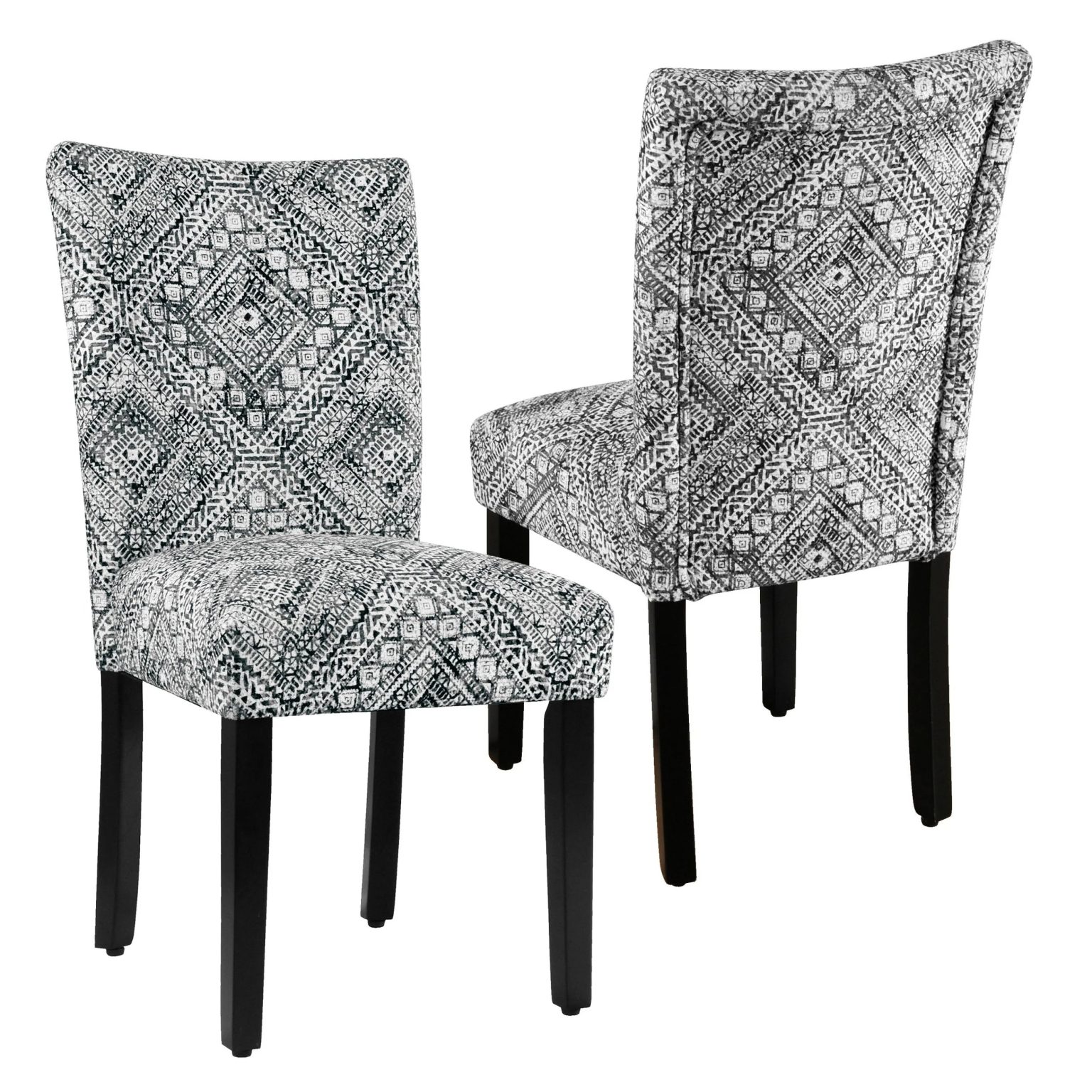 ZenVora Set of 2 Upholstered Medallion Dining Chairs, Comfortable Parsons Style Chairs for Kitchen and Dining Room