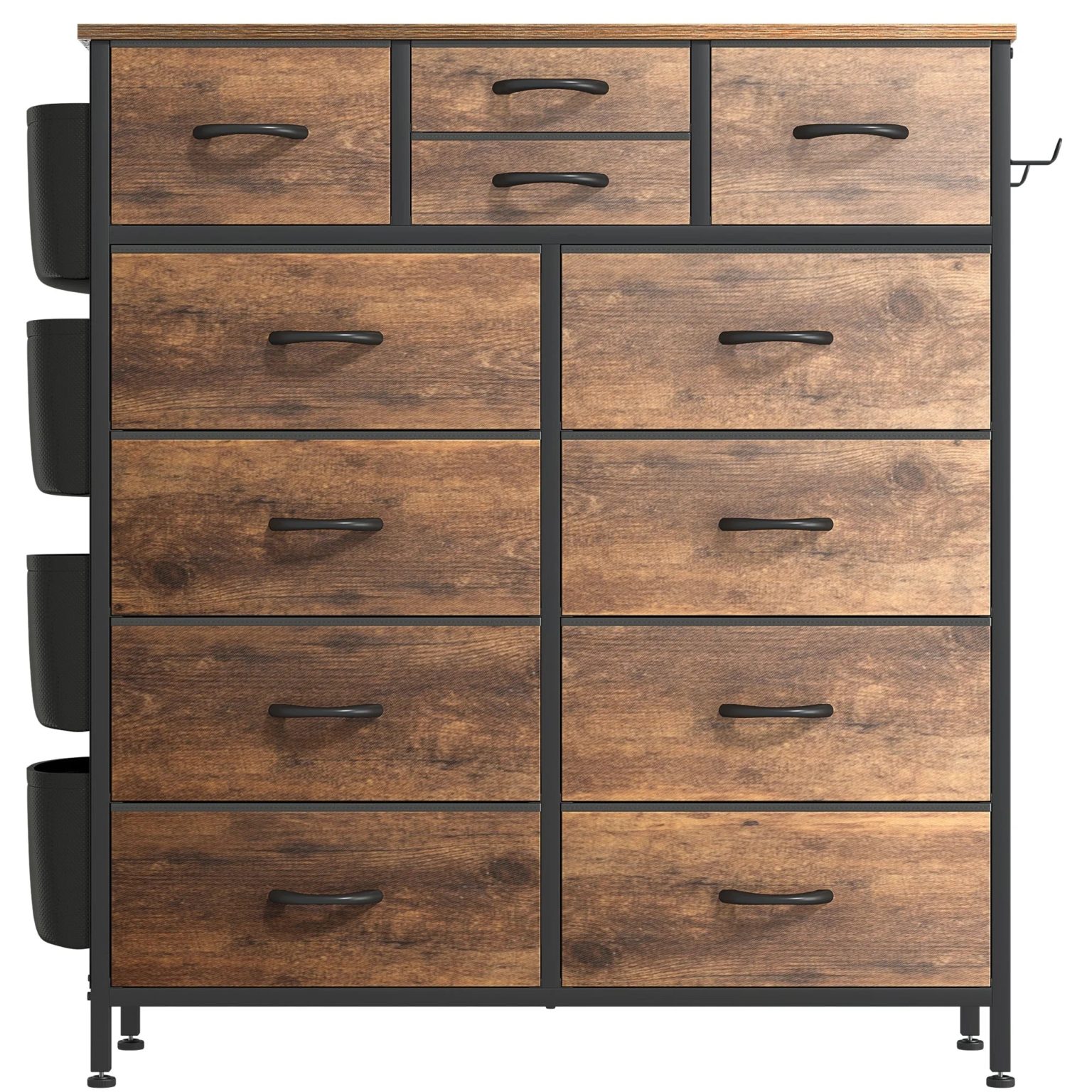 ZenVora 12 Drawer Fabric Dresser, Tall Bedroom Chest of Drawers with Storage