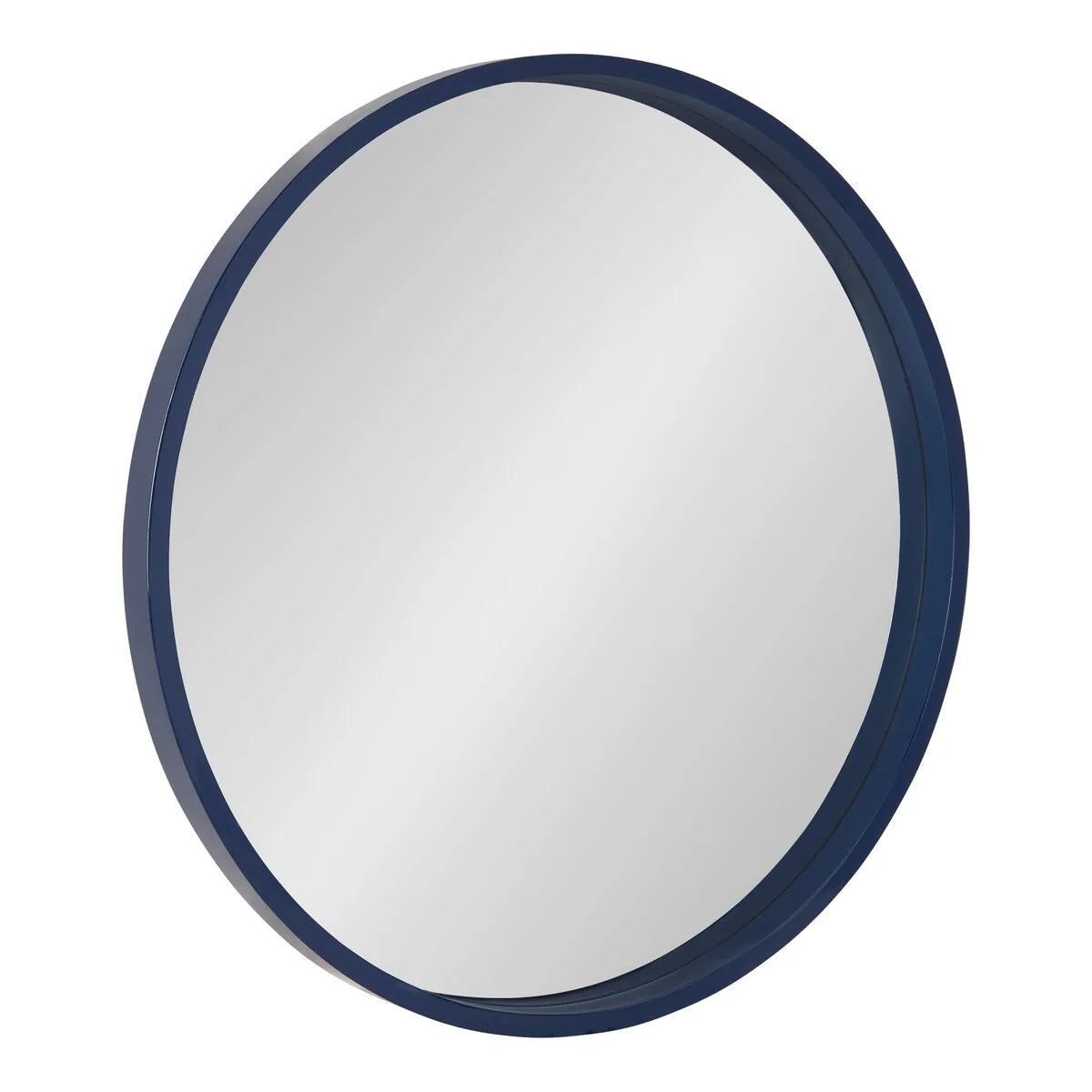 ZenVora Round Wood Accent Wall Mirror, Modern Decorative Wooden Frame Mirror for Living Room, Bedroom and Entryway