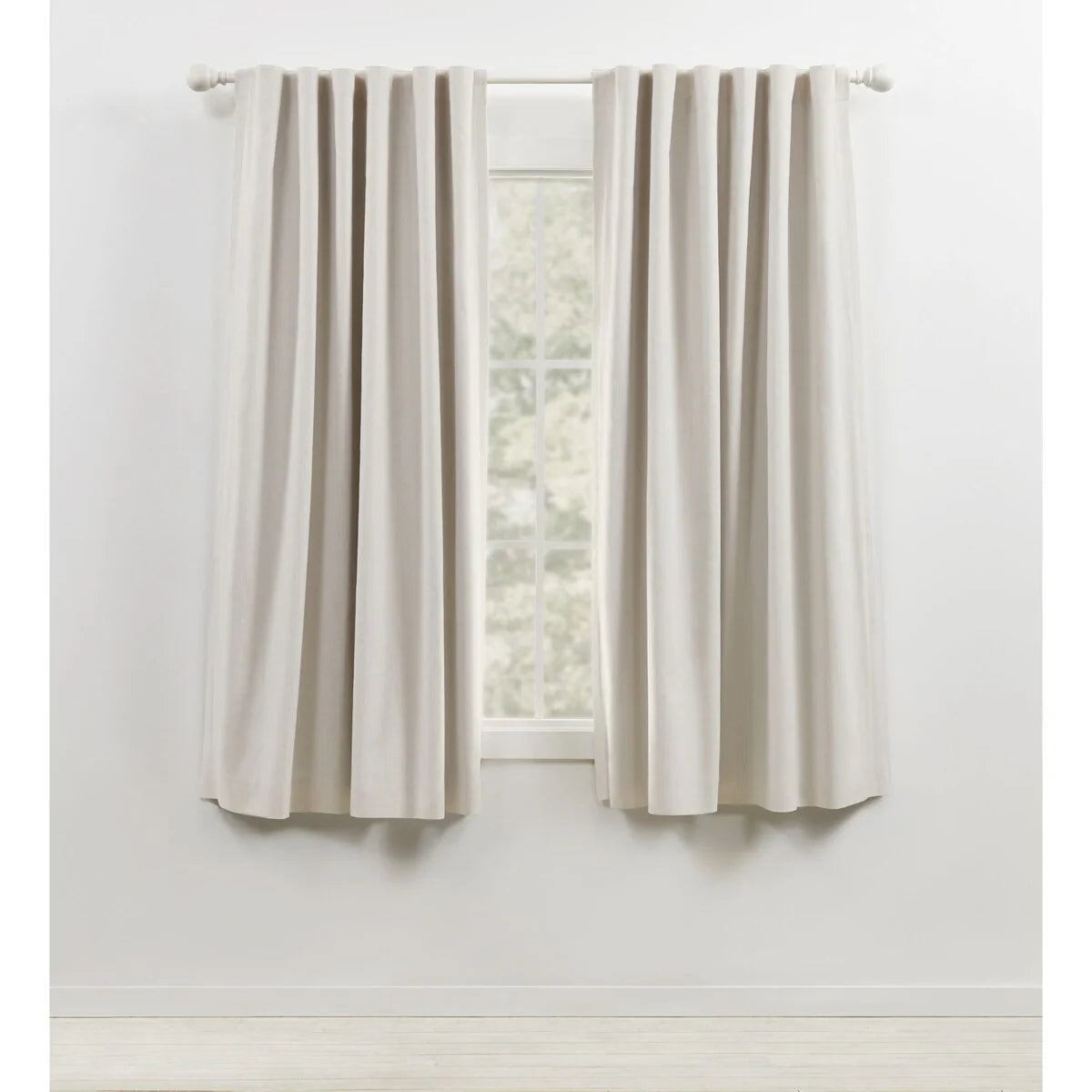 ZenVora Blackout Curtain Single Panel, Back Tab and Rod Pocket Window Curtain