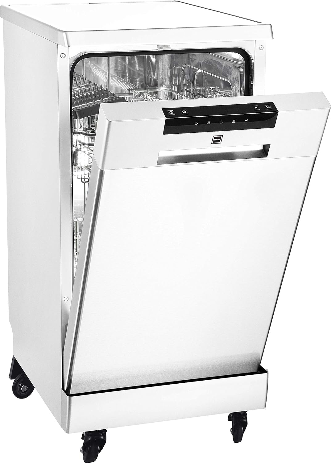 ZenVora 18 Inch Portable Dishwasher - 8 Place Settings Countertop/Compact Dish Washer White