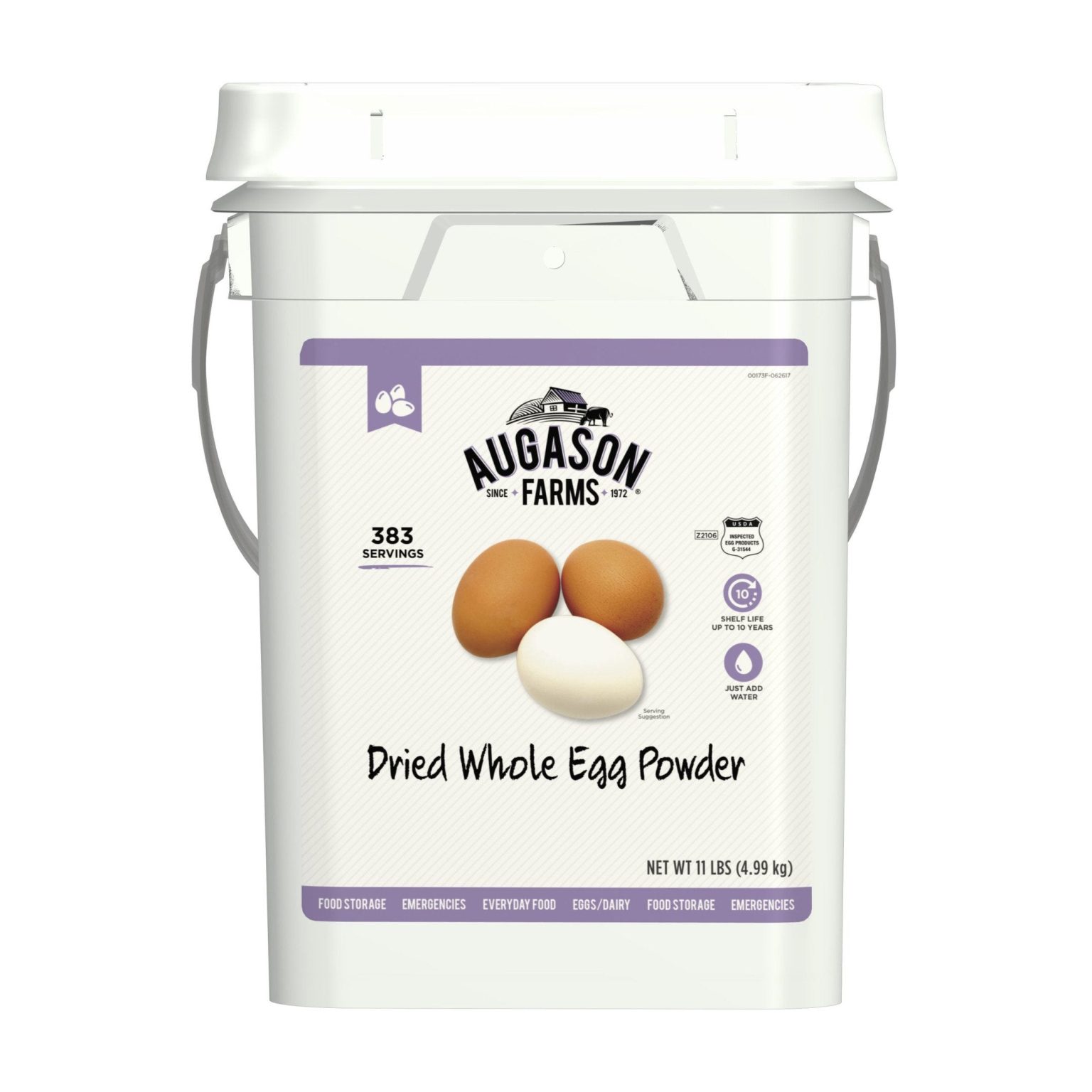ZenVora Augason Farms Dried Whole Egg Powder 11 lb - Long Term Food Storage