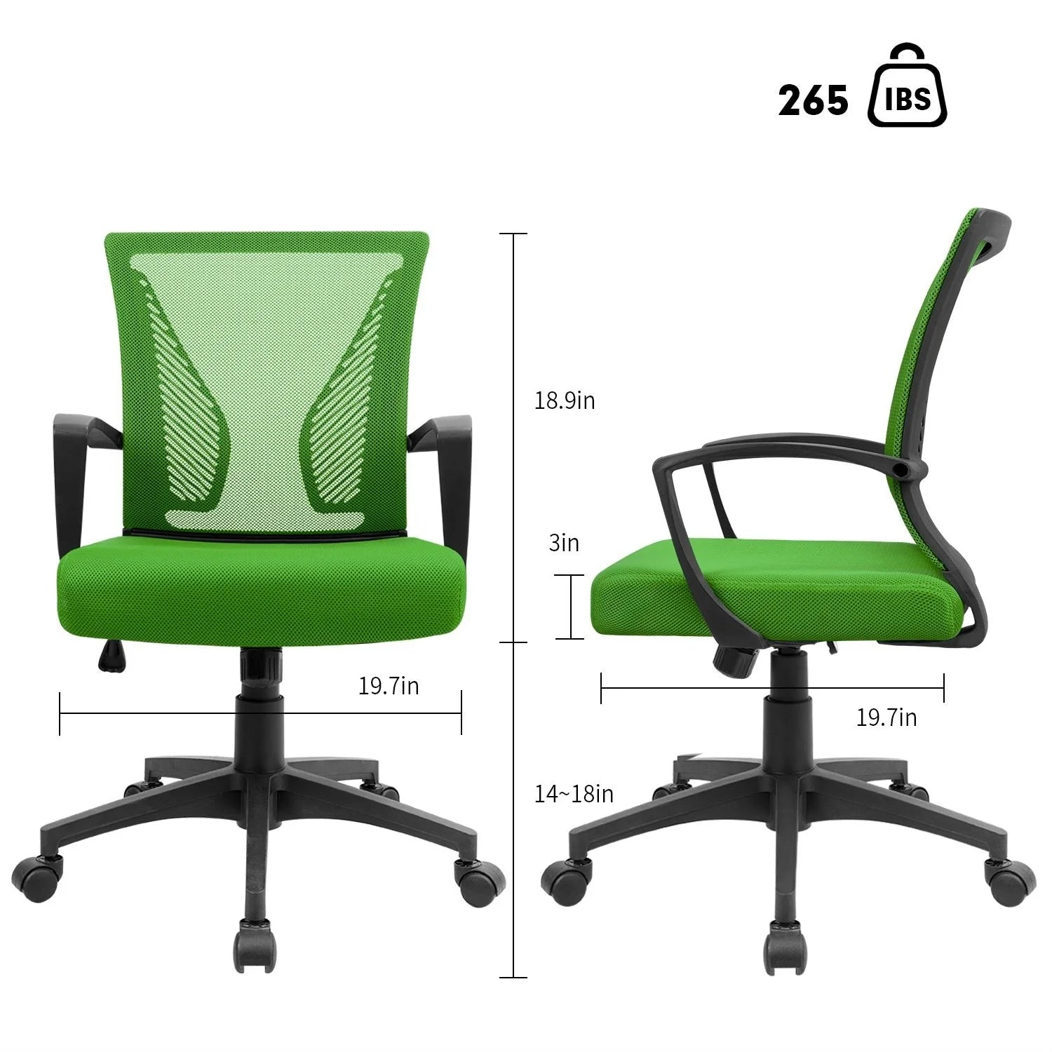 ZenVora Ergonomic Mesh Office Chair with Lumbar Support, Breathable Computer Desk Chair