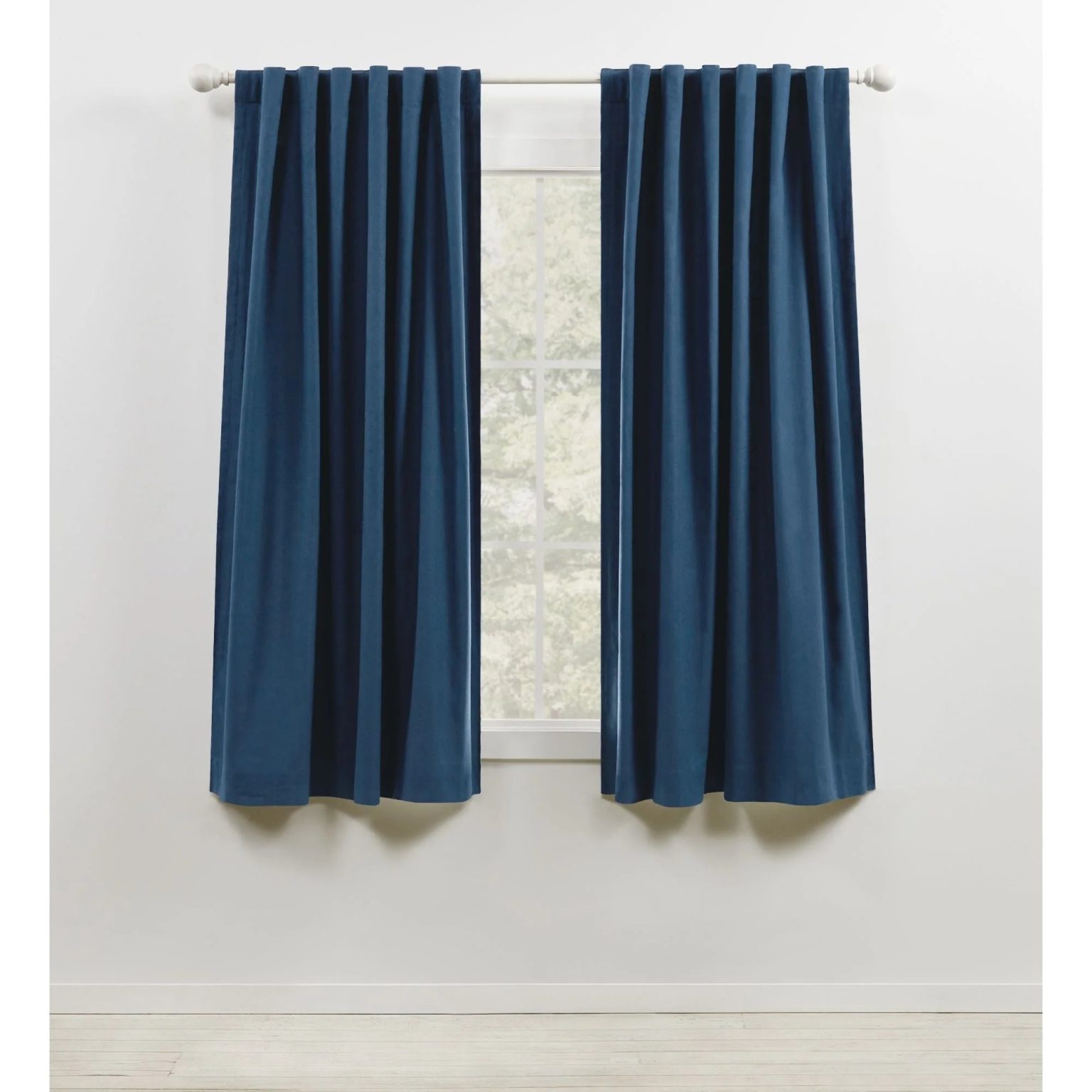 ZenVora Blackout Single Curtain Panel, Back Tab and Rod Pocket Window Curtain