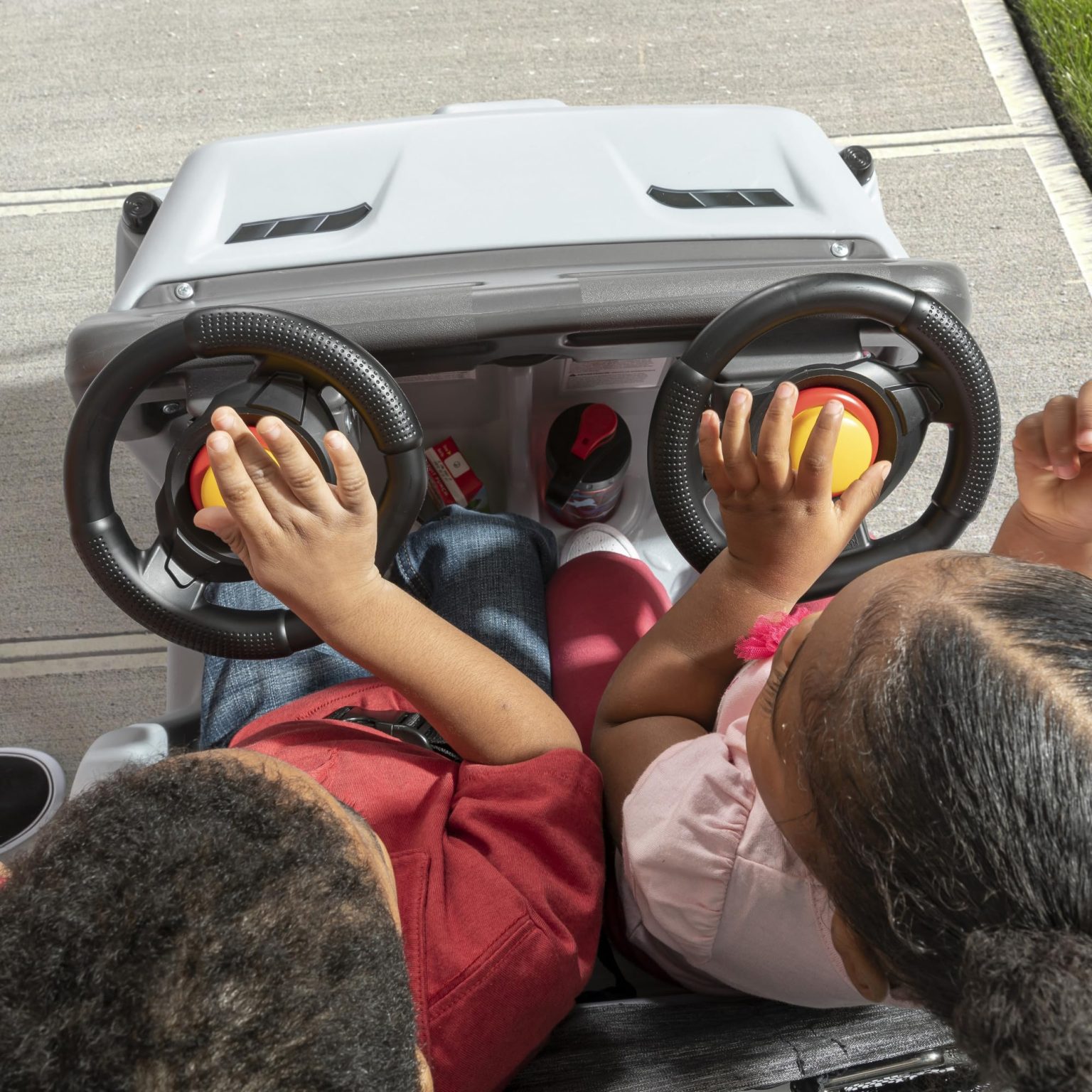 ZenVora Kids 2-Seat Side-by-Side Push Car, Push Ride-On SUV, Double Seat Ride-On Toy Vehicle for Toddlers and Young Children