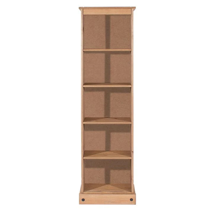 ZenVora Tall Narrow Wood Bookcase, Slim Freestanding Bookshelf for Small Spaces, Home Office and Living Room