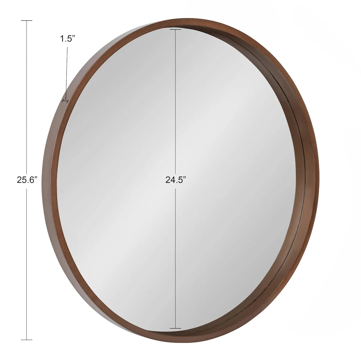 ZenVora Round Wood Accent Wall Mirror, Modern Decorative Wooden Frame Mirror for Living Room, Bedroom and Entryway