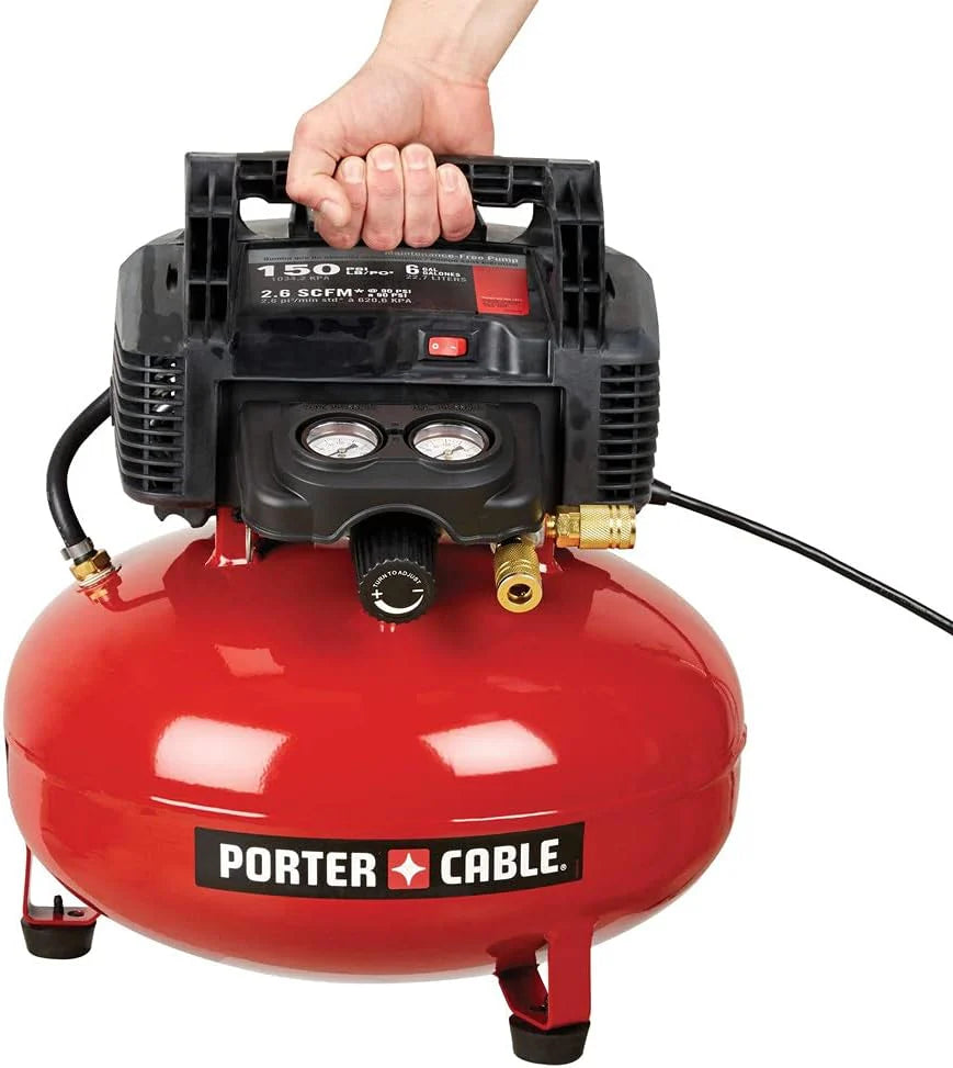 ZenVora 6 Gallon Pancake Air Compressor, Oil-Free Portable Electric Compressor for Garage, Workshop and DIY Projects