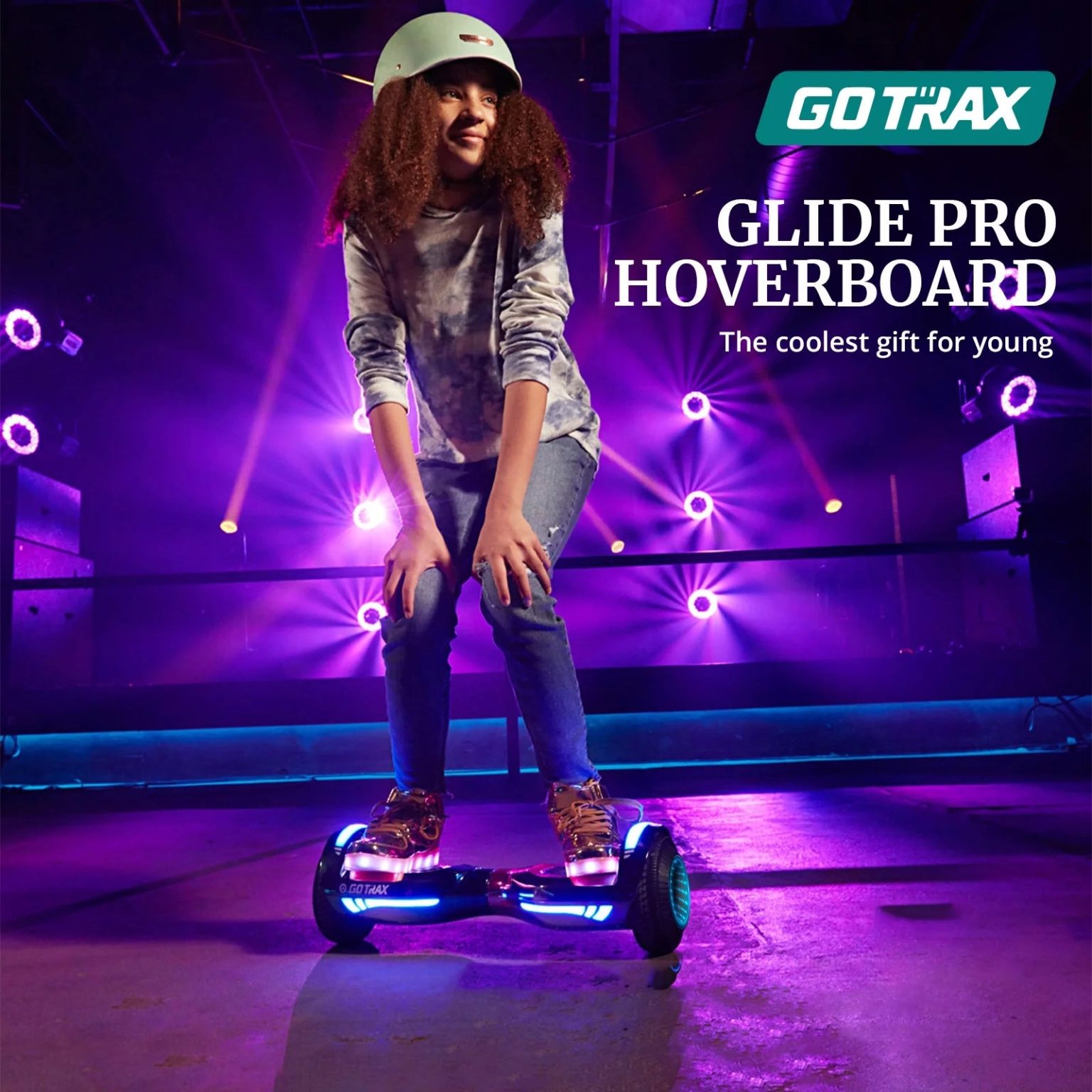 ZenVora Bluetooth Self-Balancing Hoverboard, 6.5-Inch Wheels, 7-Color Lights, 44-176 Lb. Capacity, Silver