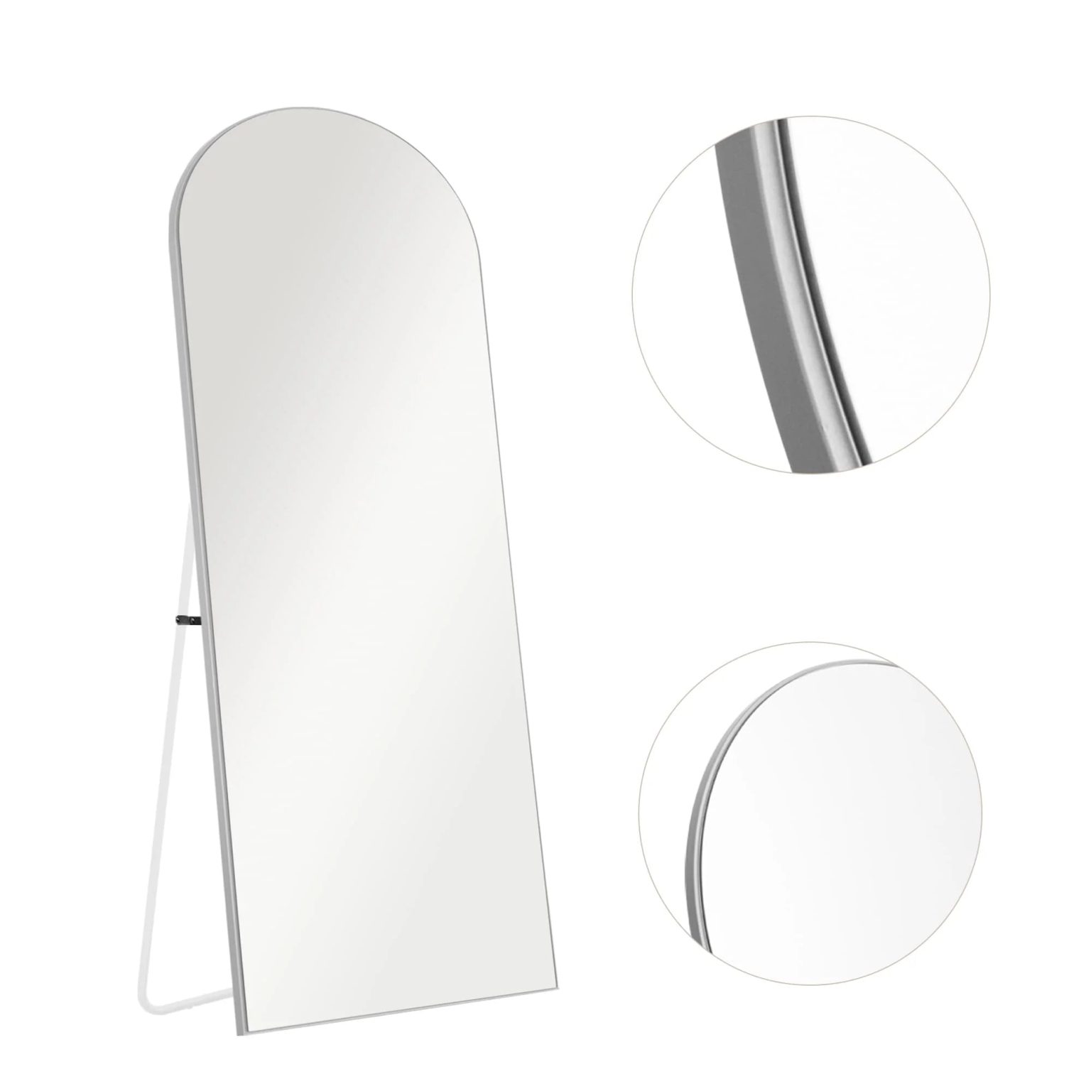 ZenVora Arched Full Length Floor Mirror, Large Full Body Standing and Wall Mounted Mirror for Bedroom, Living Room and Home Decor