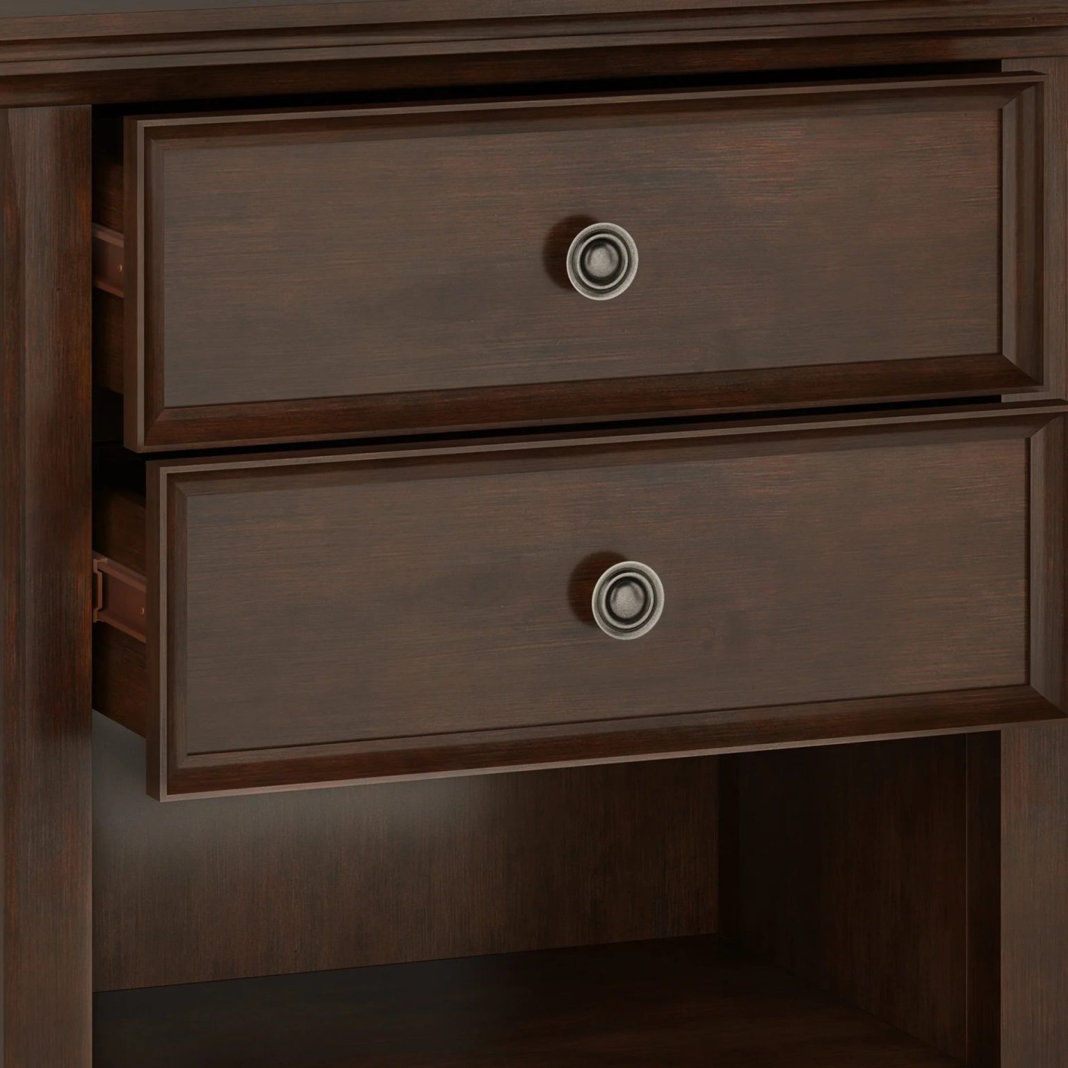 ZenVora 24 Inch Wide Solid Wood Nightstand, Bedside Table and Bedroom End Table