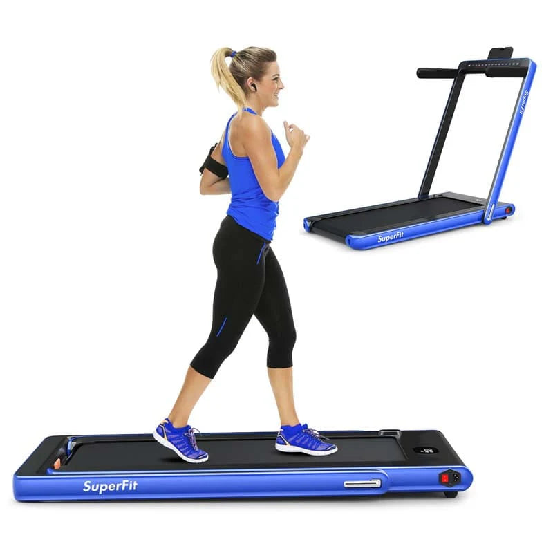 ZenVora 2-in-1 Folding Electric Treadmill, 2.25 HP, Under-Desk, with Dual Display and Smart App Control