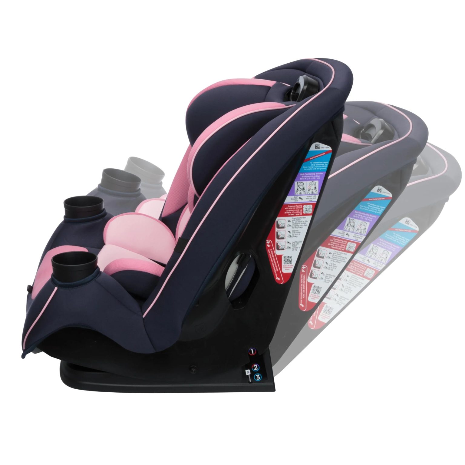 ZenVora 3-in-1 Slim Convertible Car Seat, All-in-One Infant Toddler Booster Seat, Rear & Forward Facing Child Safety Seat