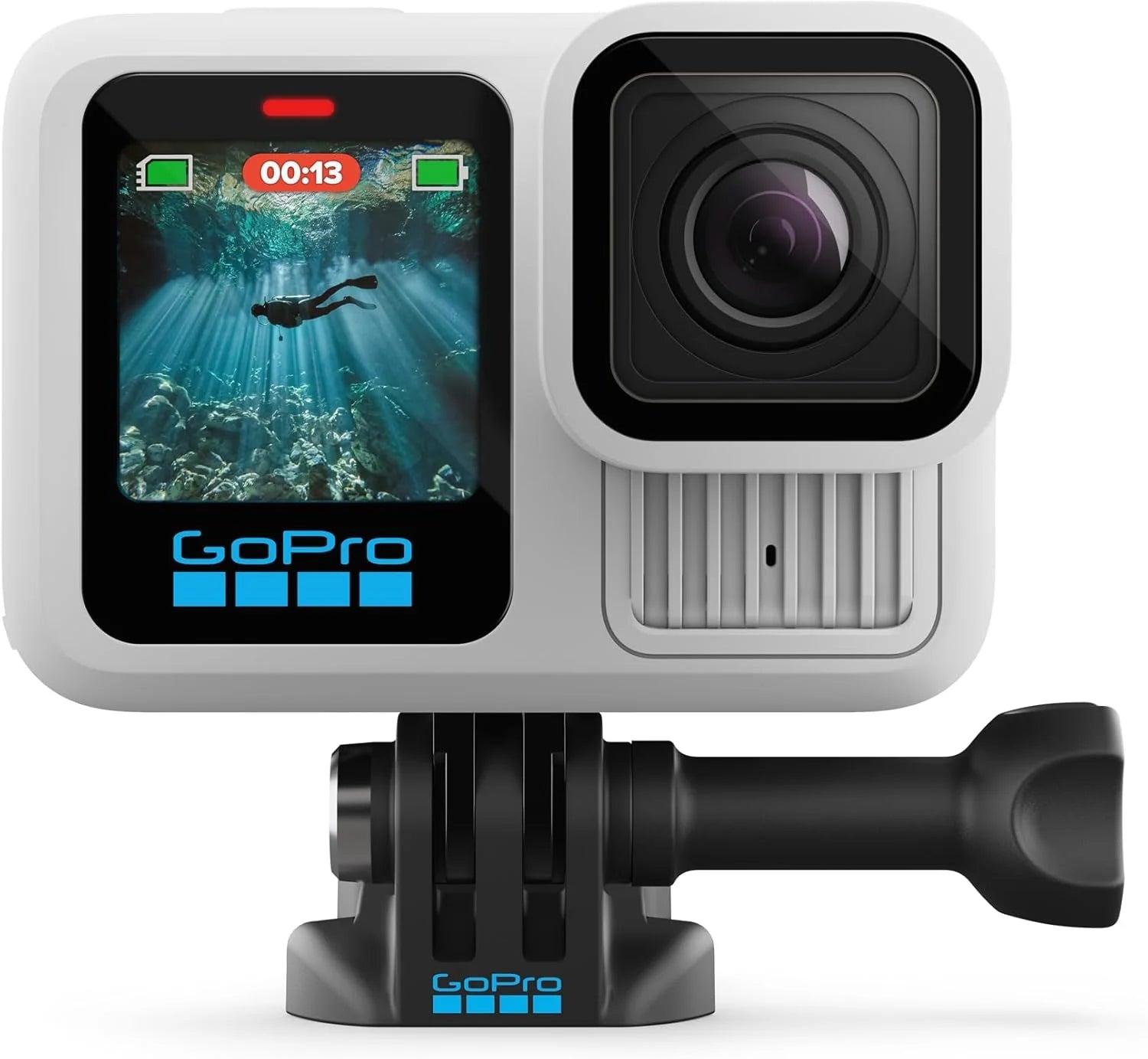 ZenVora Waterproof Action Camera, 5.3K 60FPS Video, 27MP Photos, Wide-Angle Lens Compatibility, Black