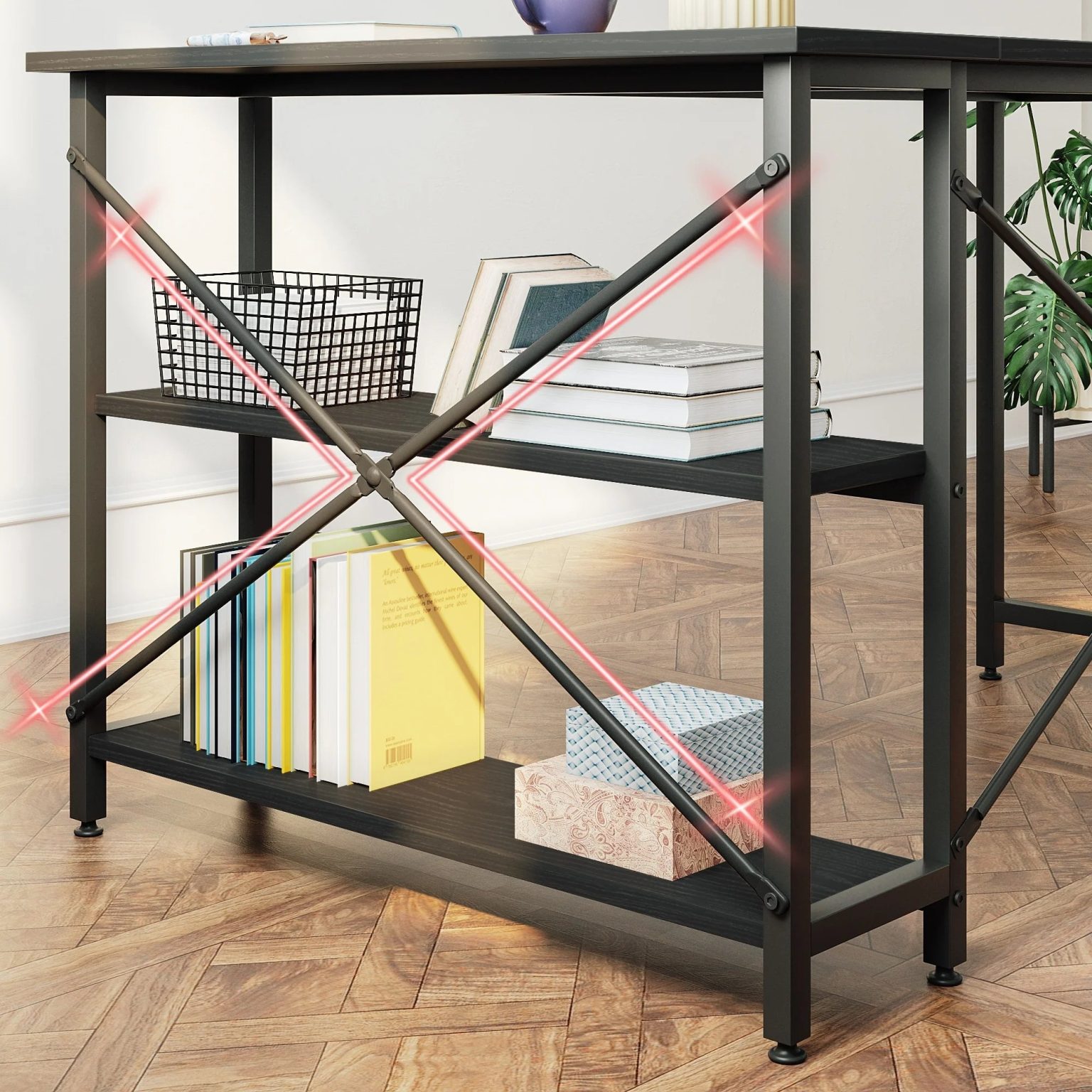 ZenVora Small L Shaped Computer Desk with Storage Shelves, Compact Corner Workstation for Home Office and Study