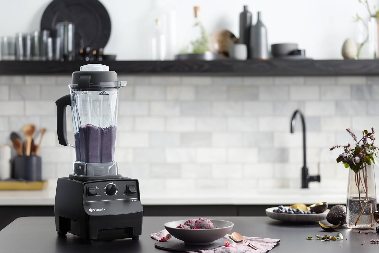 ZenVora Blender with 64-Oz. Container, Self-Cleaning, Black