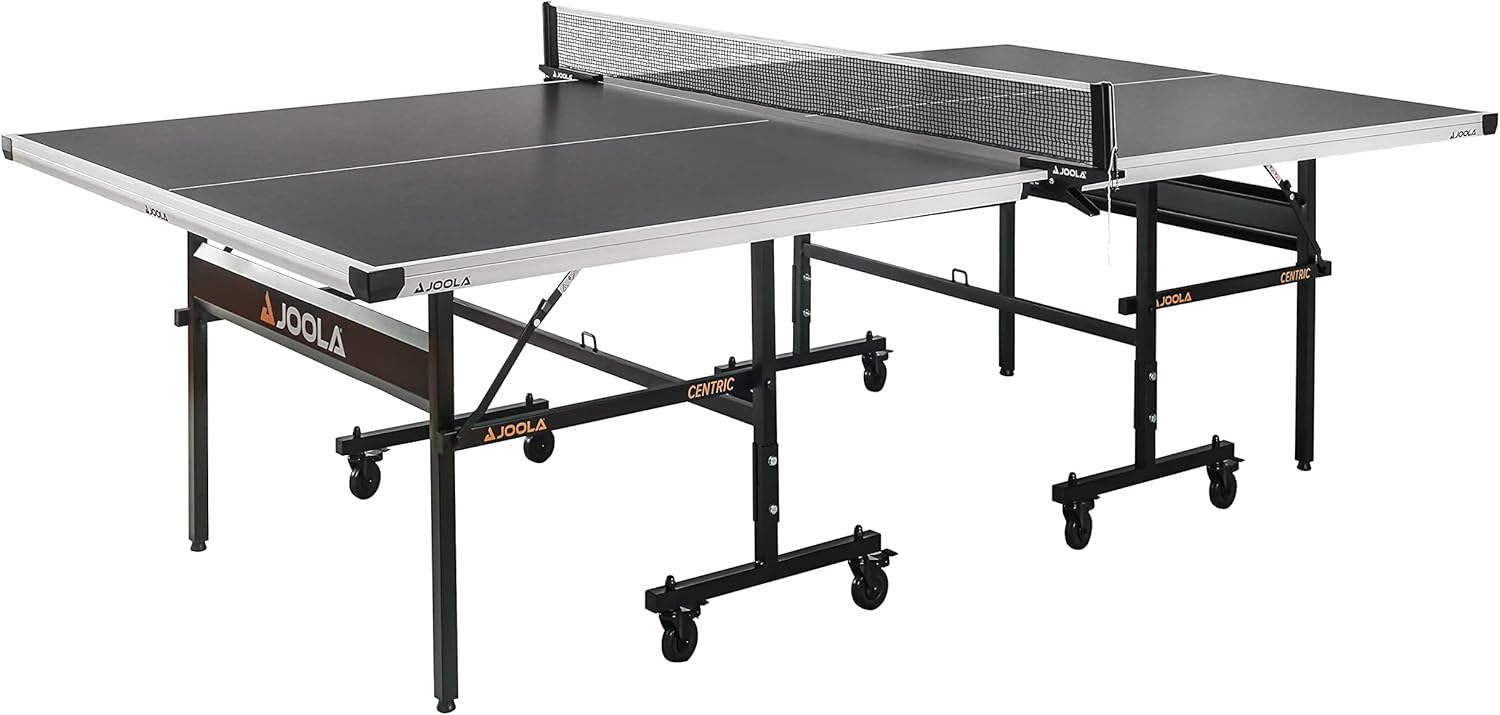 ZenVora Indoor Ping Pong Table with MDF Surface, Quick-Clamp Net Set, Foldable Design and Single-Player Playback Mode