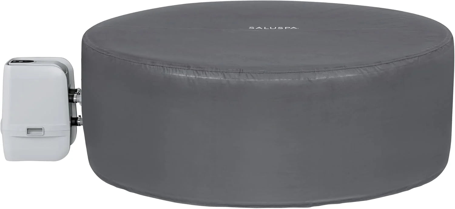 ZenVora 71 x 26-Inch Inflatable Hot Tub Spa for 2-4 Persons, Portable, with 2 Covers, Black