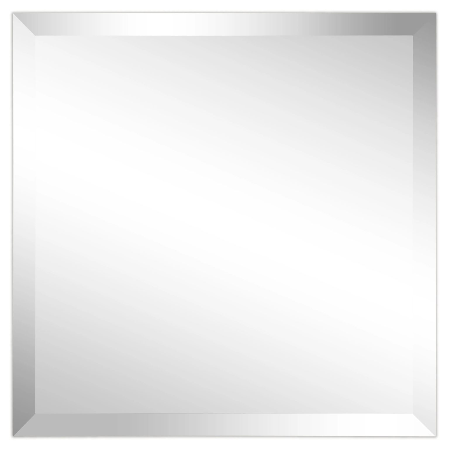 ZenVora Frameless Beveled Prism Wall Mirror, Clear Square or Rectangular Decorative Mirror for Bathroom, Bedroom and Home Decor