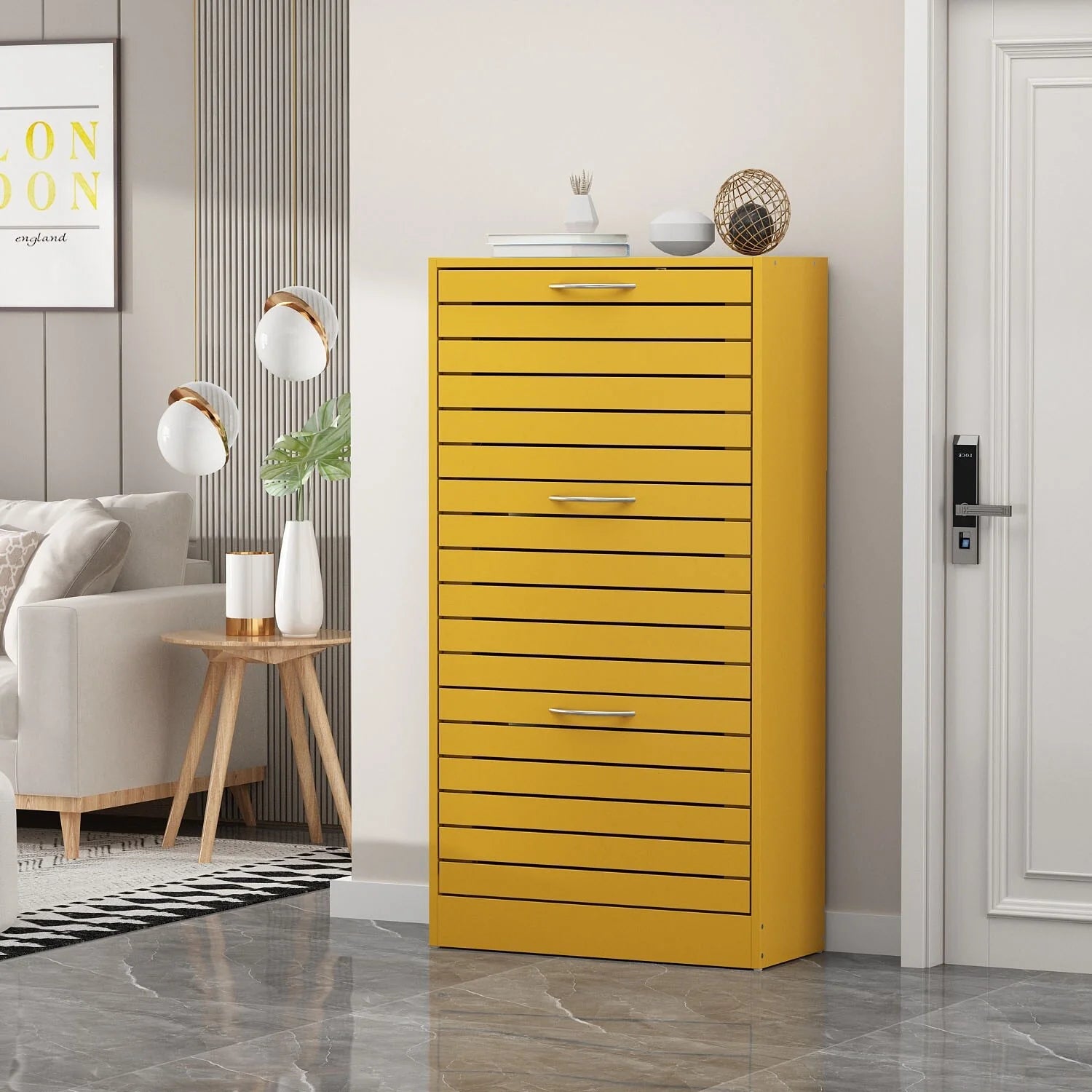 ZenVora Modern Shoe Storage Cabinet for Entryway and Hallway, Space-Saving Shoe Organizer