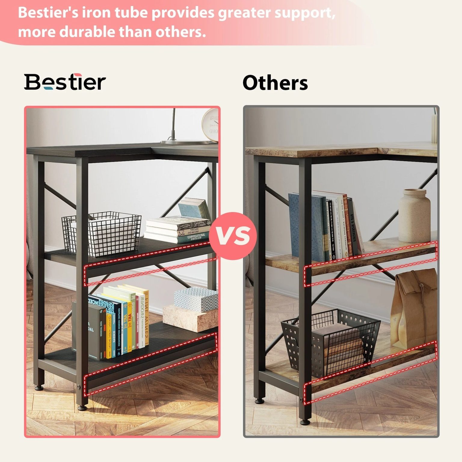 ZenVora Small L Shaped Computer Desk with Storage Shelves, Compact Corner Workstation for Home Office and Study