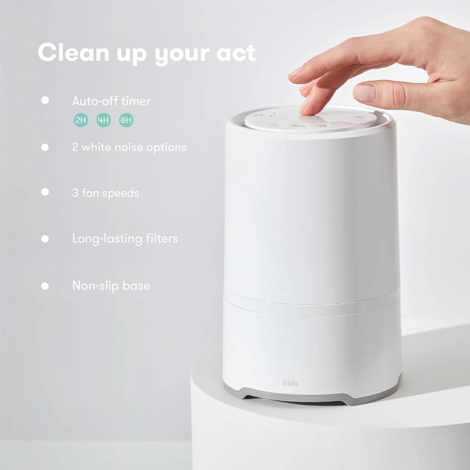 ZenVora 3-in-1 Baby Air Purifier, Compact Nursery Air Cleaner for Baby Room, Bedroom and Home