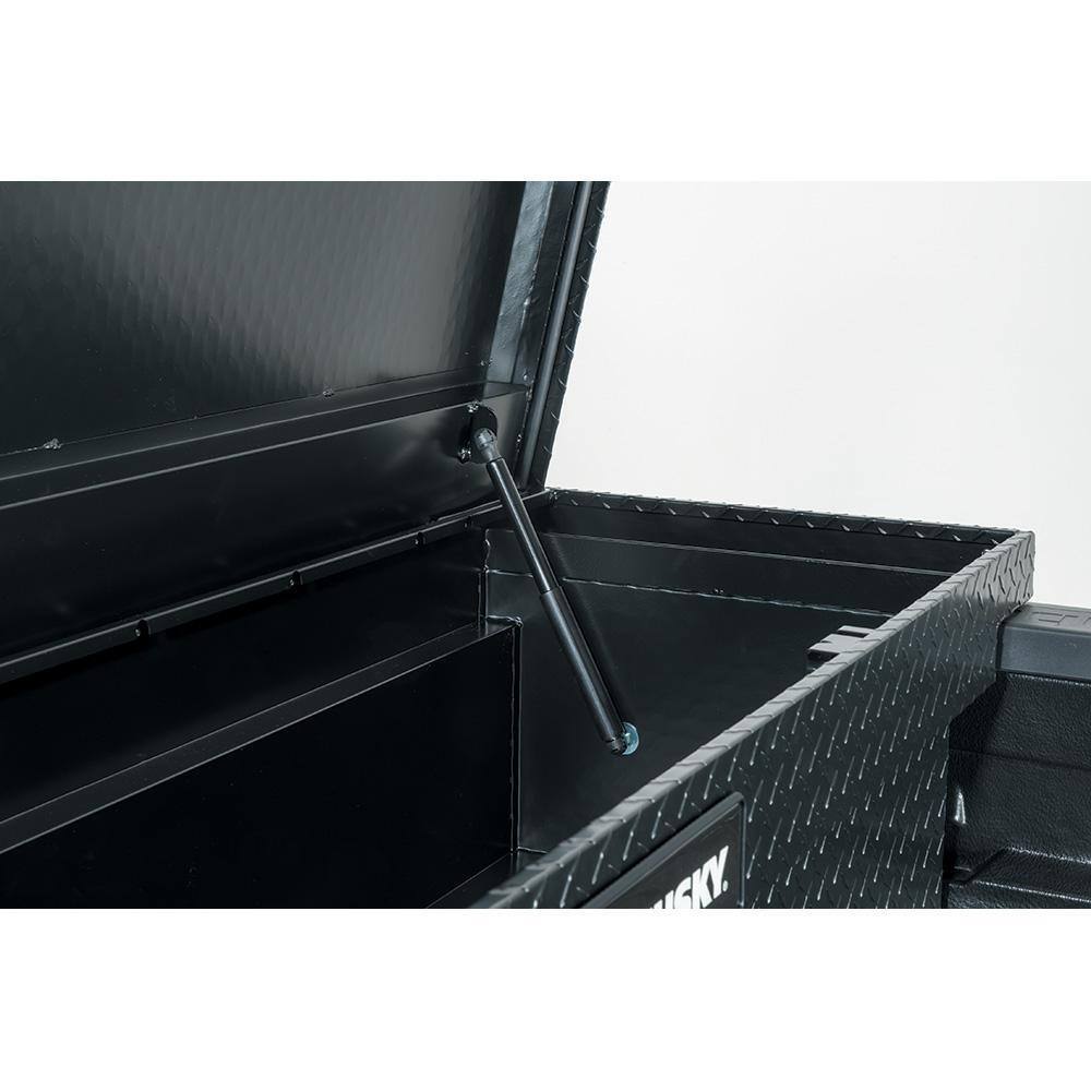 ZenVora Aluminum Low Profile Saddle Truck Tool Box with Lock, Weather Seal & Sliding Tray for Toyota Tacoma
