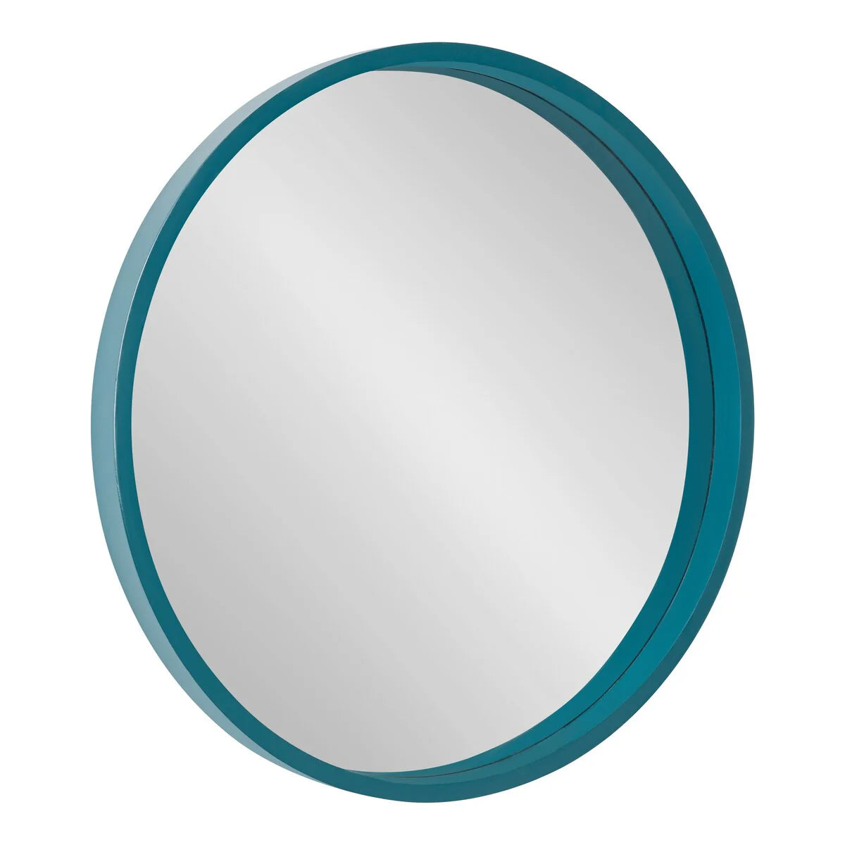ZenVora Round Wood Accent Wall Mirror, Modern Decorative Wooden Frame Mirror for Living Room, Bedroom and Entryway