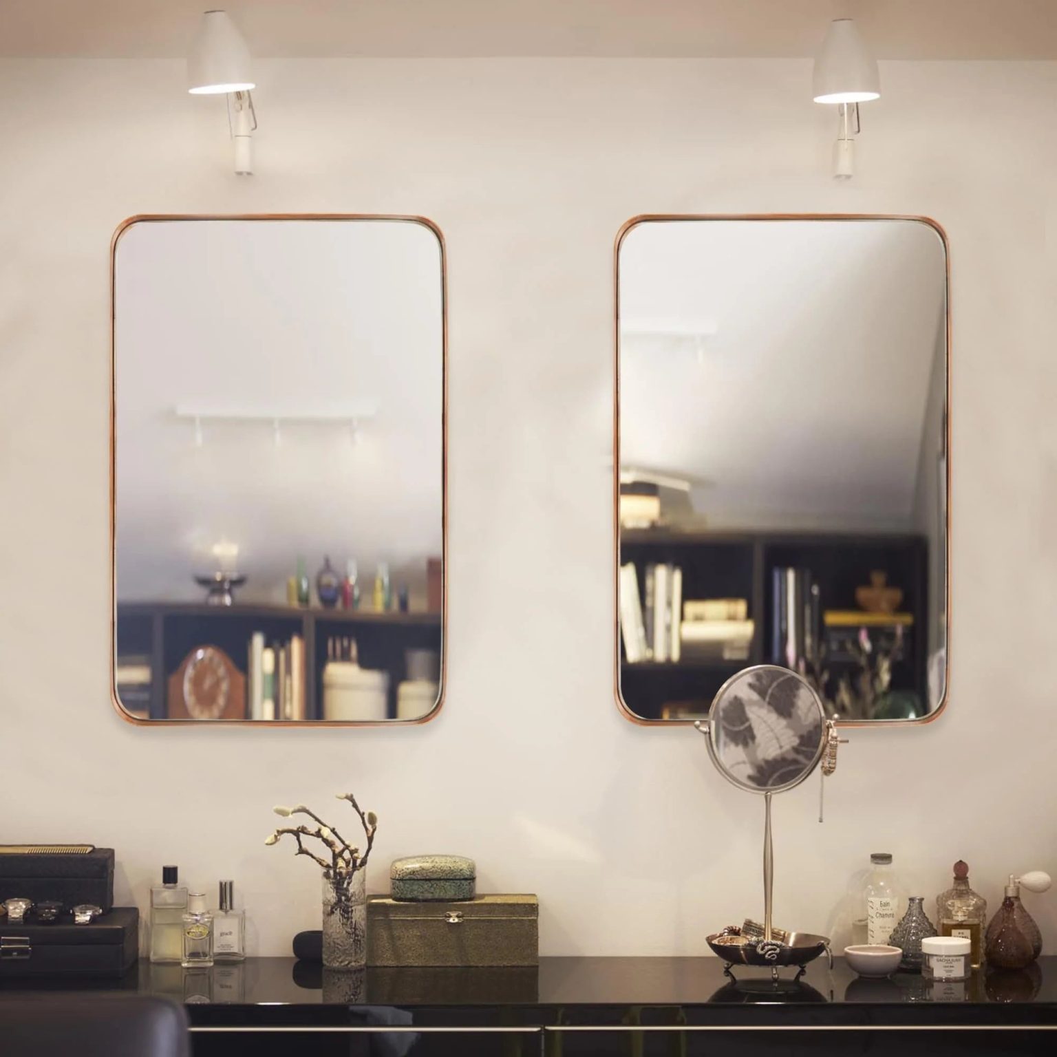 ZenVora Wall Mirror Vanity Mirror, Bathroom Mirror with Rounded Corners, 1 Piece