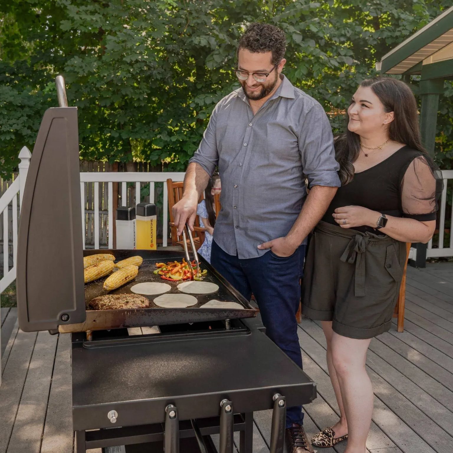 ZenVora 28-Inch XL 3-Burner Griddle with Hood, Black