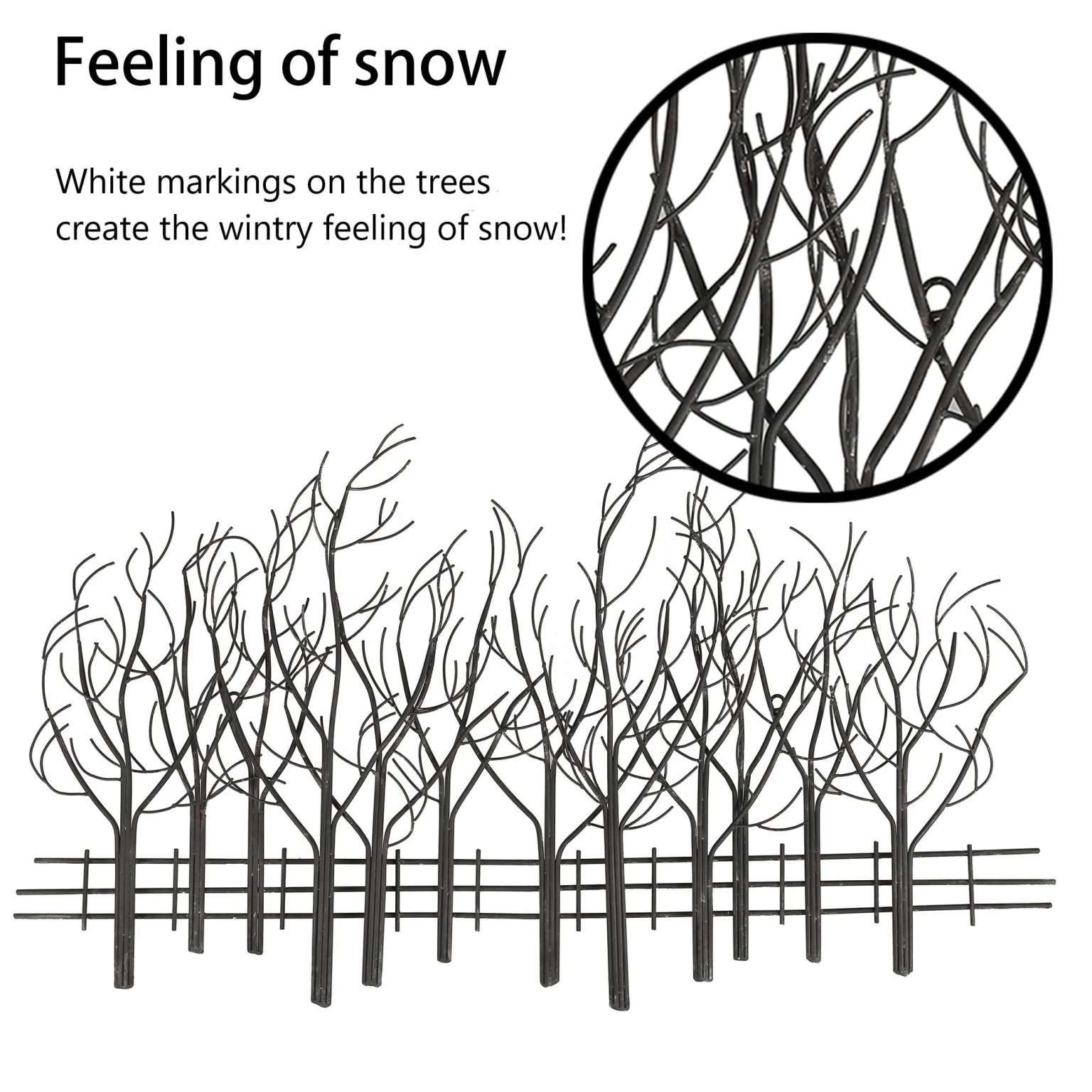 ZenVora Black Metal Tree Wall Decor, Modern Forest Design Wall Art Sculpture for Living Room, Bedroom and Home Decoration