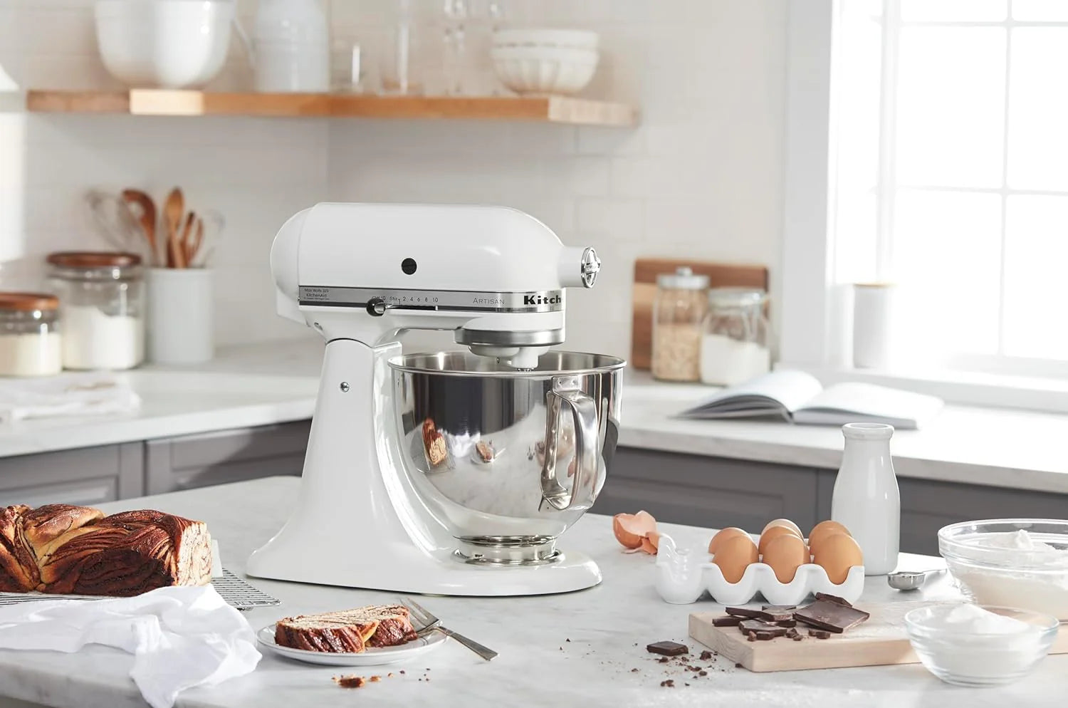 ZenVora 5-Quart Tilt-Head Stand Mixer, Electric Kitchen Mixer with Bowl, Multi-Speed Settings for Baking, Mixing and Food Preparation