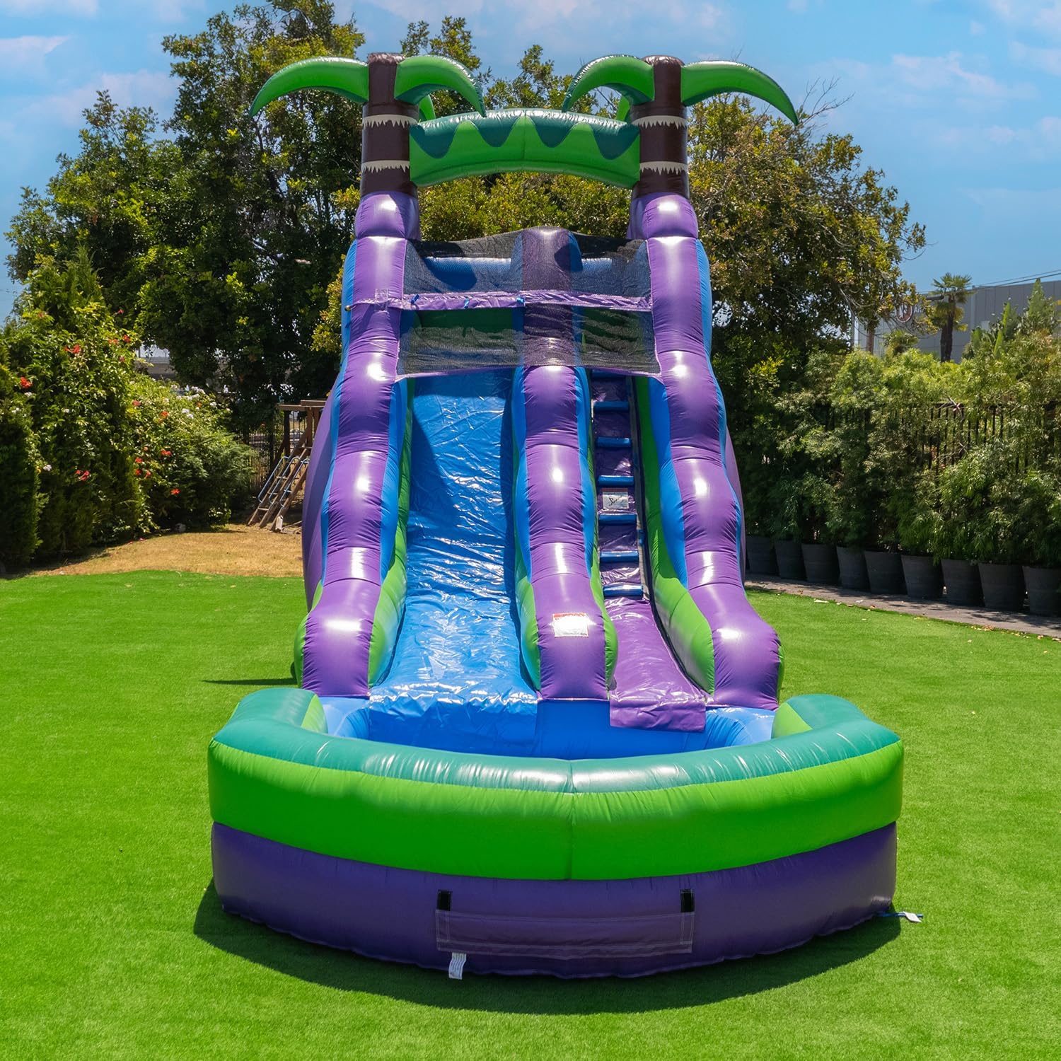 ZenVora Inflatable Water Slide Bounce House with Blower - PVC Outdoor Party Slide