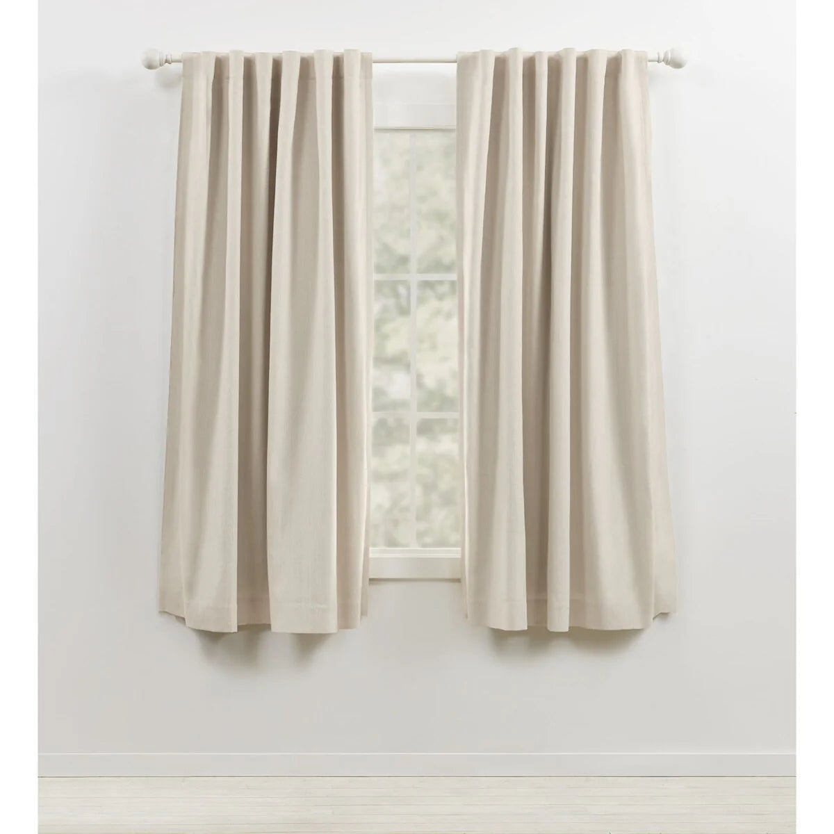 ZenVora Blackout Curtain Single Panel, Back Tab and Rod Pocket Window Curtain