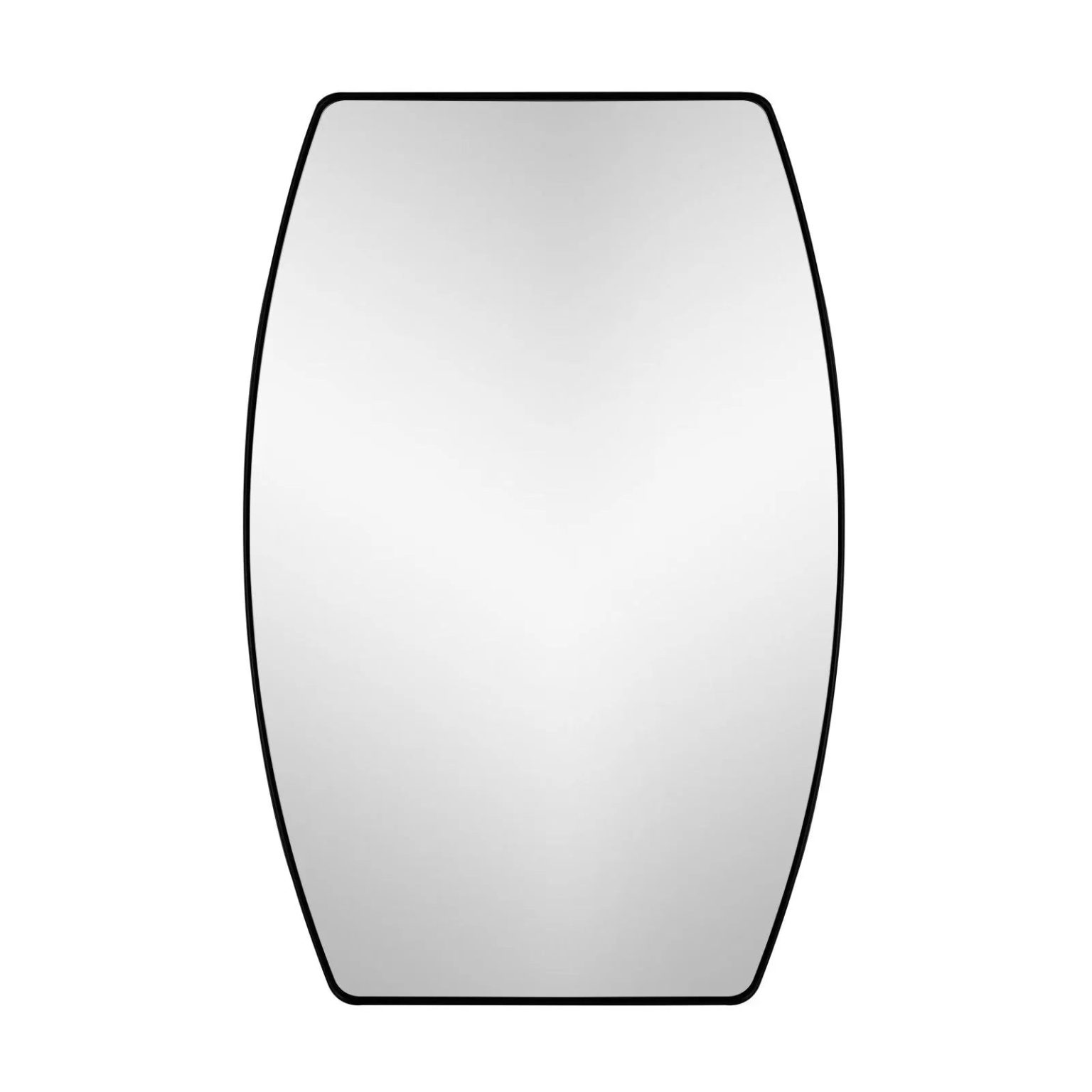 ZenVora Modern Oblong Metal Wall Mirror, Decorative Elongated Hanging Mirror for Living Room, Bedroom and Entryway