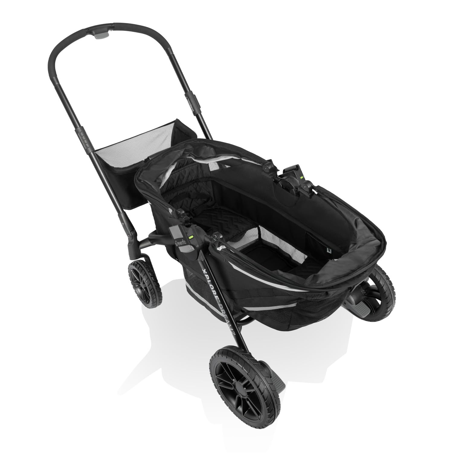 ZenVora 2-in-1 All-Terrain Baby Stroller Wagon with Canopy and Storage - Gray