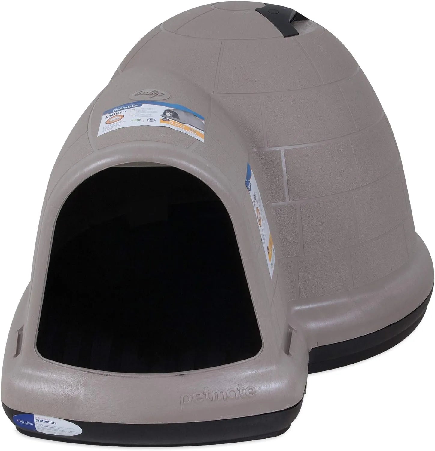 ZenVora XL Igloo Dog House for 90–125 Lb. Dogs, All-Weather Pet Shelter, Made in USA