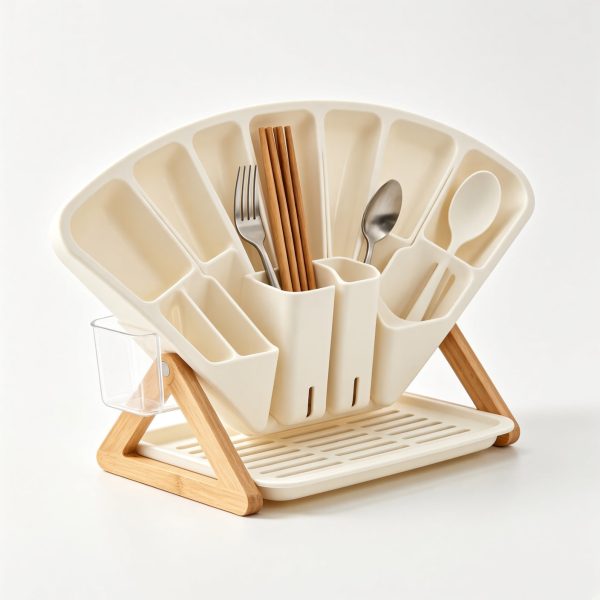 ZenVora Fan-Shaped Silverware Organizer