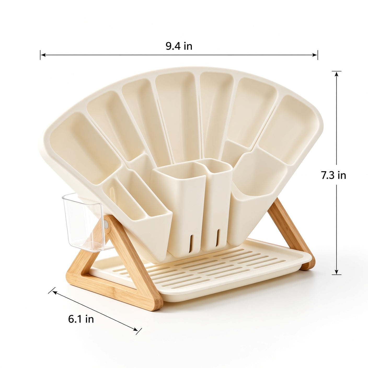 ZenVora Fan-Shaped Silverware Organizer