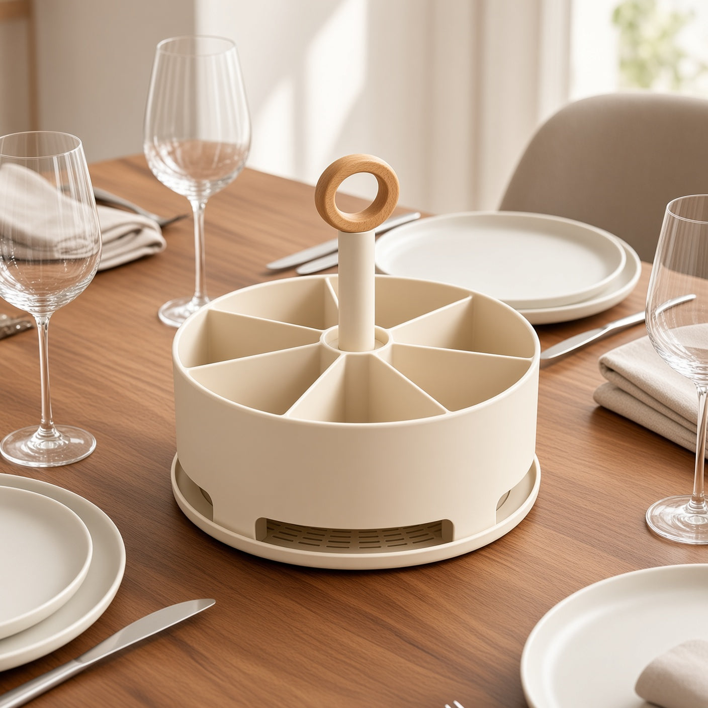ZenVora Rotatable Silverware Organizer